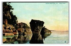 Burlington VT Rock Point Lake Champlain Raphael Tuck Postcard 1900s